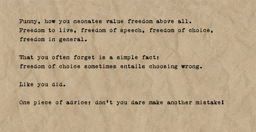 Eine anonyme Warnung